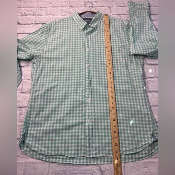 Bonobos Mint Green Checkered Men's Shirt. Size 16.5 XL - Picture 7 of 8